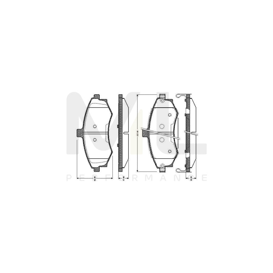 Bosch 0986Tb2423 Brake Pad Set Excl. Wear Warning Contact, With Accessories | ML Performance Car Parts