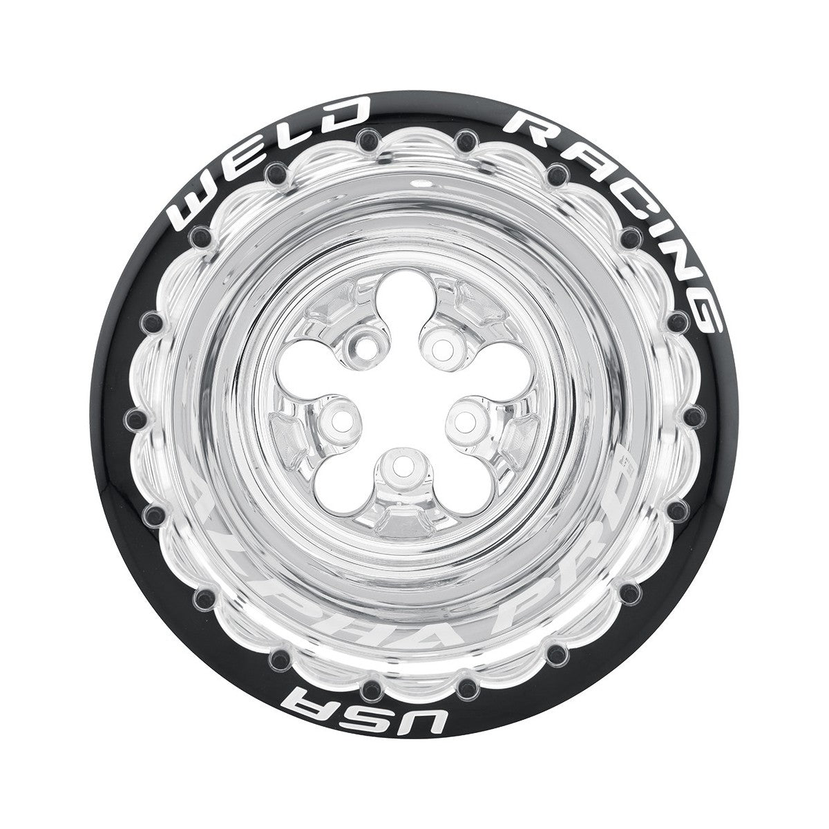 Weld 83XP-514414MP Alpha-1 Pro Wheel 15x14 5x5 ET-140 BS2 Polished Center - Polished Shell