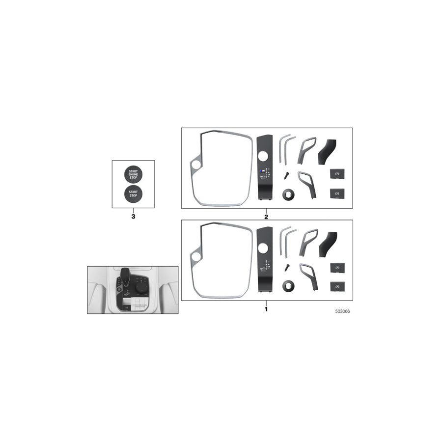 Genuine BMW 61319475061 G15 G07 G05 Repair Kit, Trim, Central 