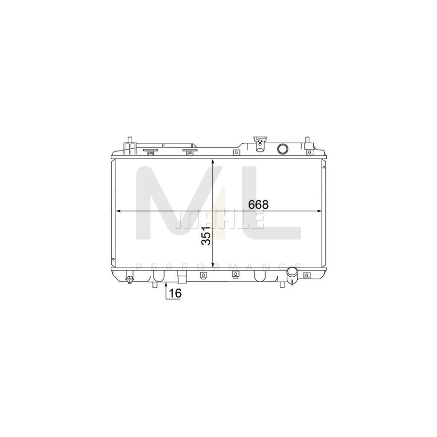 MAHLE ORIGINAL CR 1457 000S Engine radiator for HONDA CR-V I (RD) Brazed cooling fins, Manual Transmission | ML Performance Car Parts