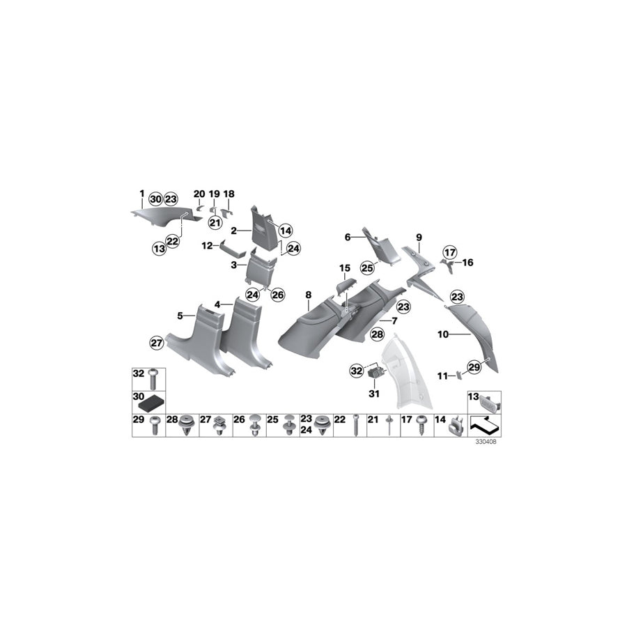 Genuine BMW 51477344094 F07 Cover F Right Loudspeaker SCHWARZ (Inc. 550iX 4.0, 535i & 530d) | ML Performance UK