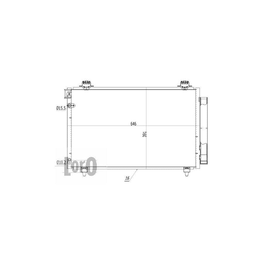 Abakus 0510160009 Air Conditioning Condenser For Toyota Corolla Verso (Ar10) | ML Performance UK