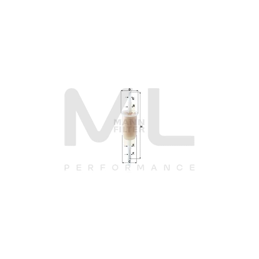 MANN-FILTER WK 32 Fuel filter In-Line Filter – ML Performance