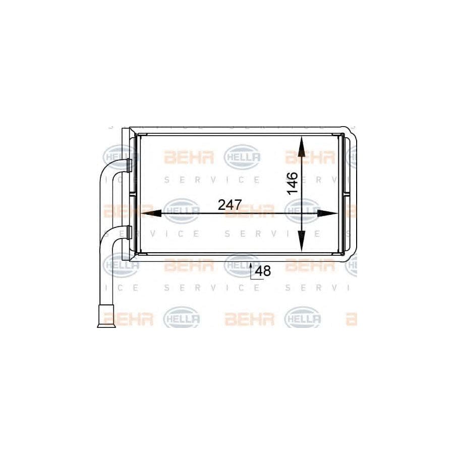 Hella 8FH 351 333-031 Heater Matrix