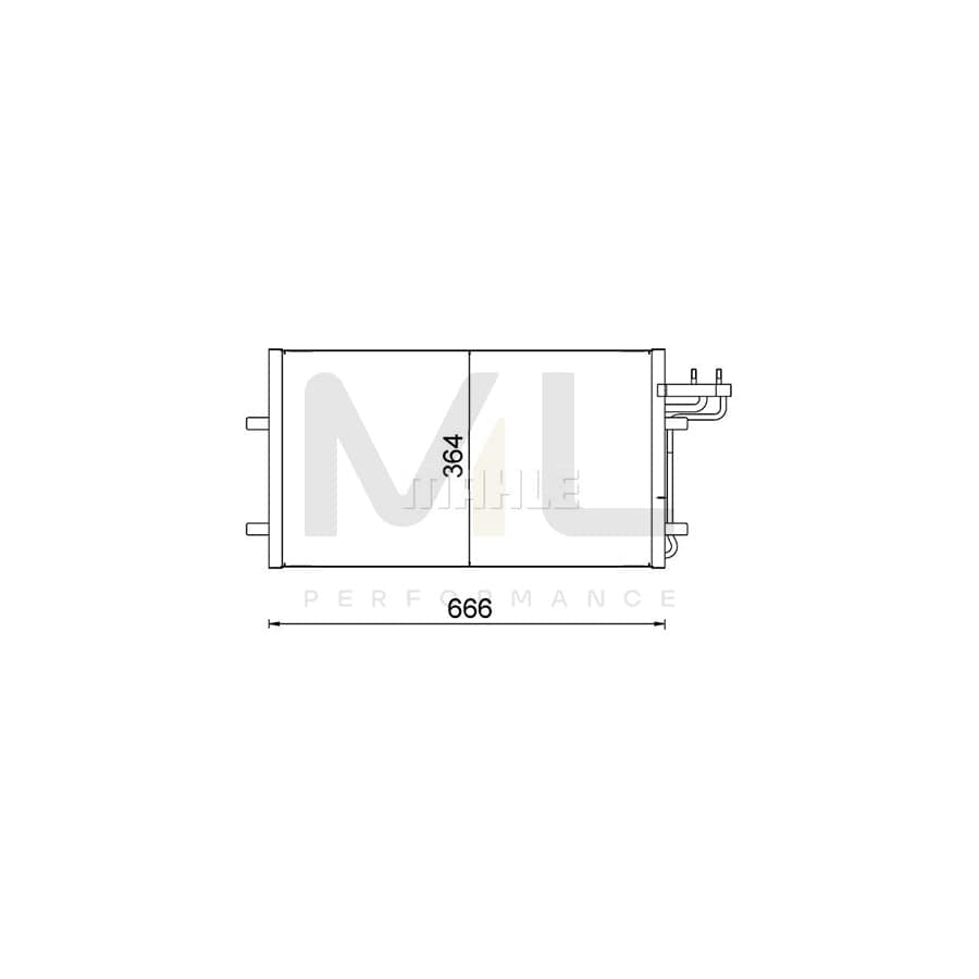 MAHLE ORIGINAL AC 374 000S Air conditioning condenser without dryer | ML Performance Car Parts