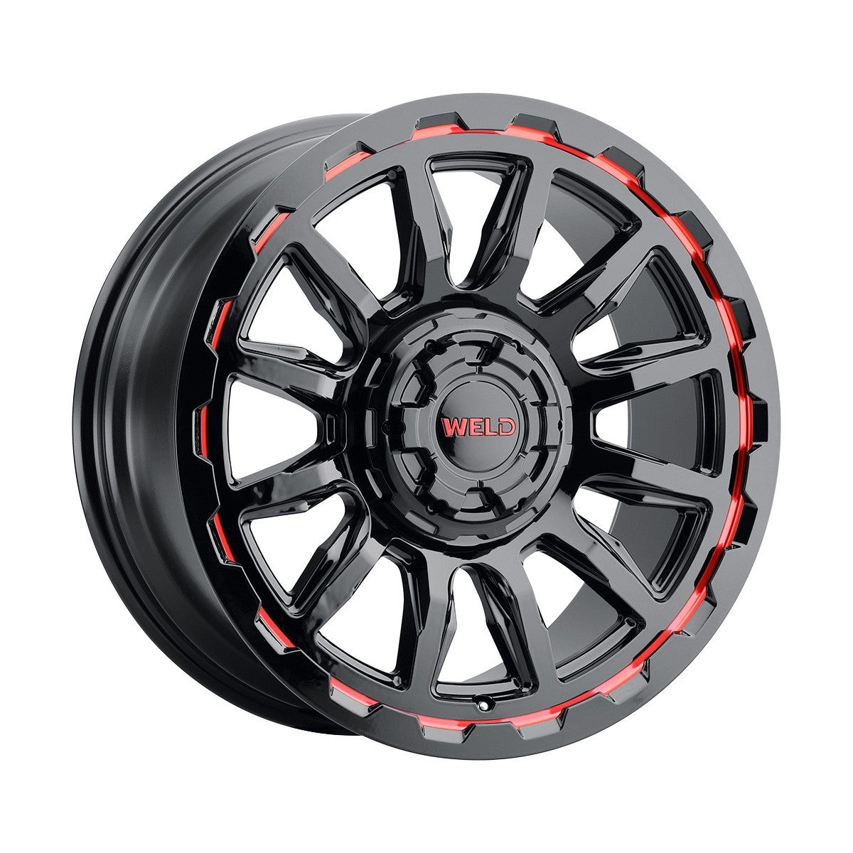 Weld W13809098575-P2 Gauntlet W138 Wheel 20x9 6x139.7 ET20 BS5.75 Gloss Black MIL RED