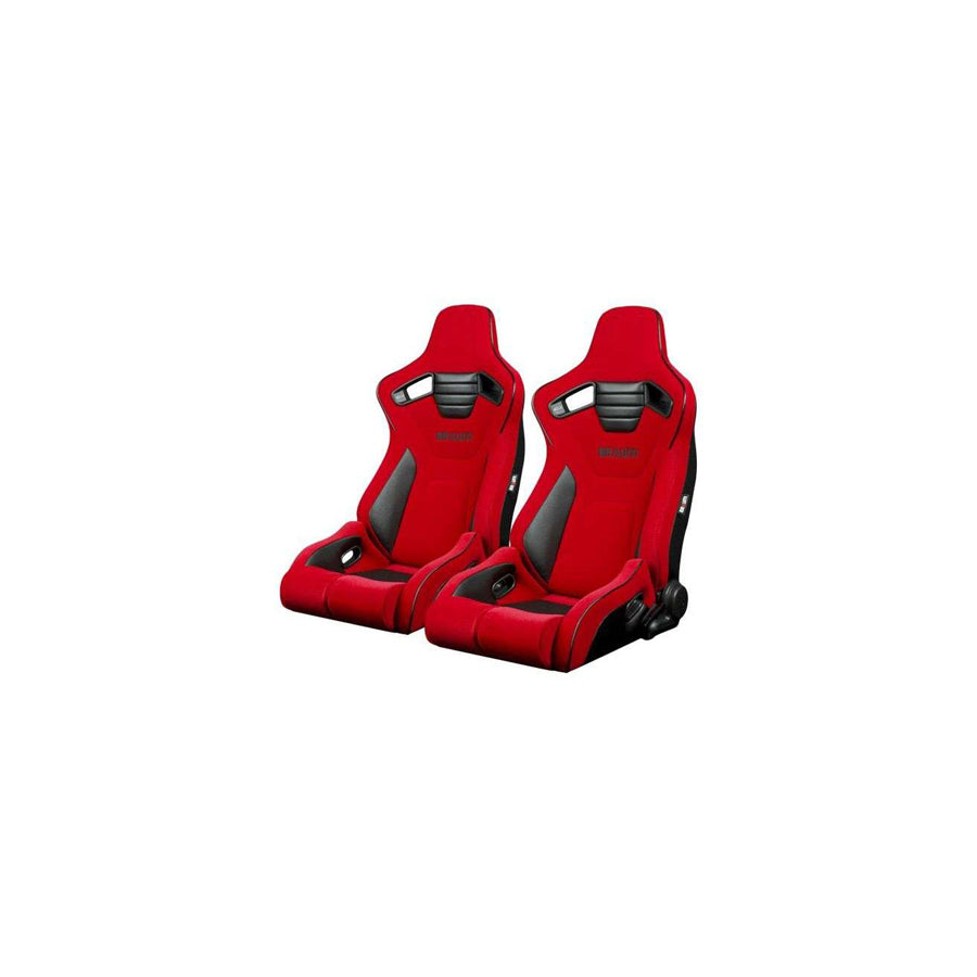 BRAUM Elite-R Series Sport Reclinable Seats (Red Cloth Black Trim) – Priced Per Pair