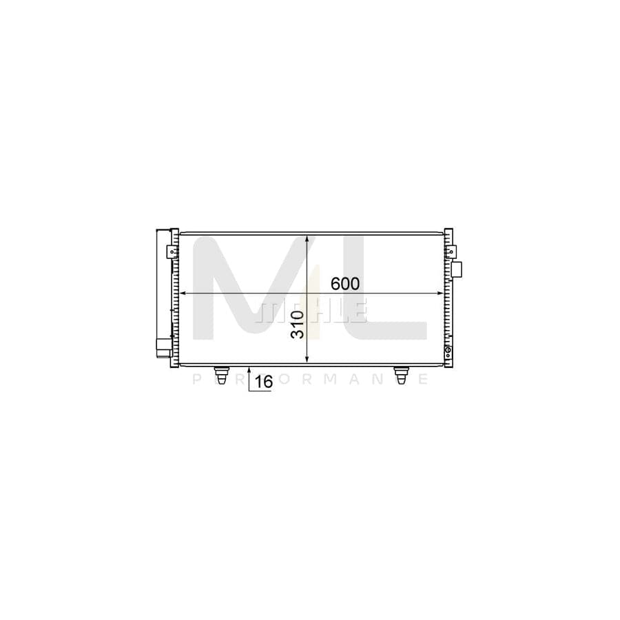 MAHLE ORIGINAL AC 718 000S Air conditioning condenser with dryer | ML Performance Car Parts