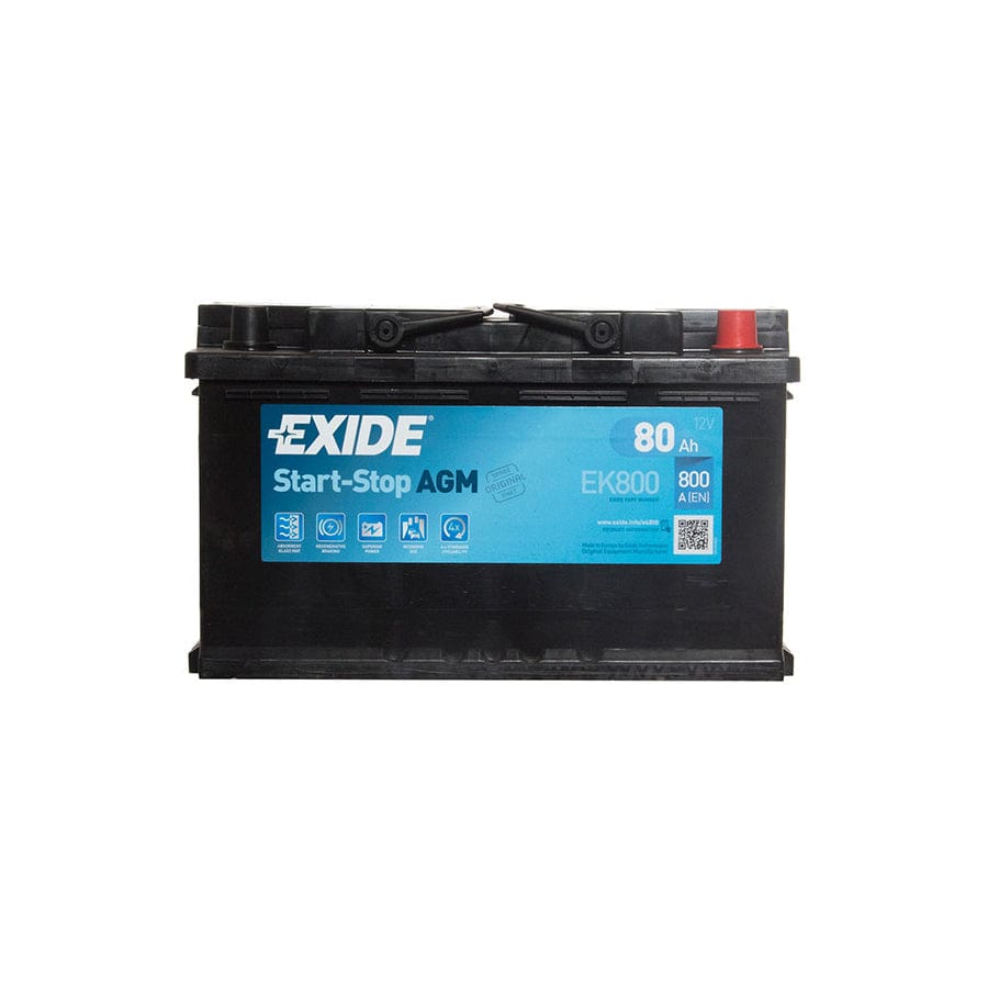 Exide EK800 12V 80Ah 800A AGM Stop Start Car Battery (115 AGM) From £131.66  EX