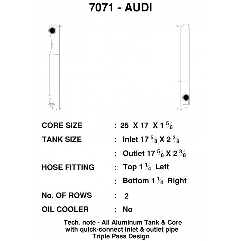 CSF Audi B5 S4 Race Radiator - ML Performance UK