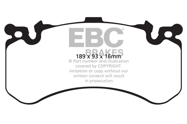 EBC Audi D4 C7 Orangestuff Race Front Brake Pads - Brembo Caliper (A8, S6, S7 & RS7) | ML Performance UK