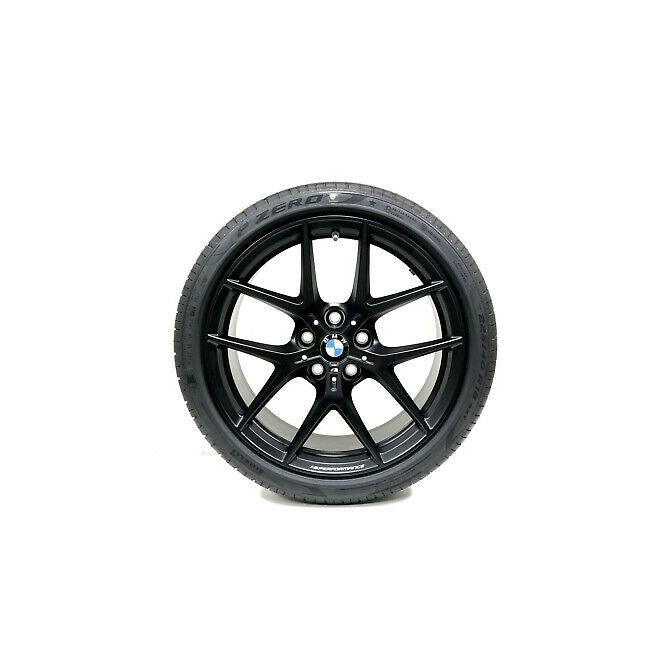 Genuine BMW F40 F44 Matte Black 18" Y-Spoke 554M RDC Wheel and Summer Tyre Set (Inc. 118i, M135ix, 228ix & M235ix) - ML Performance UK