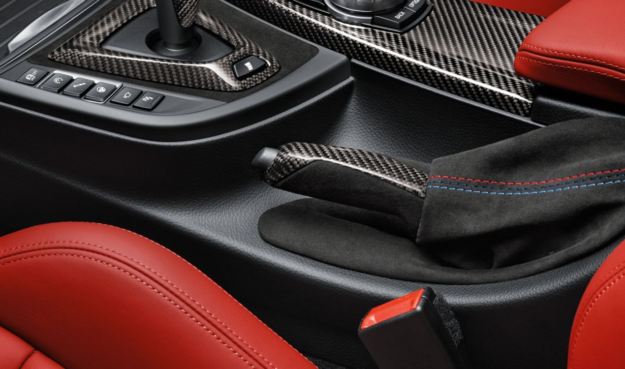 Genuine BMW F80 F82 M Performance RHD Handbrake Handle with Carbon/Alcantara Cover (M3 & M4) - ML Performance UK