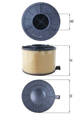 MAHLE ORIGINAL LX 4411 Air Filter Filter Insert