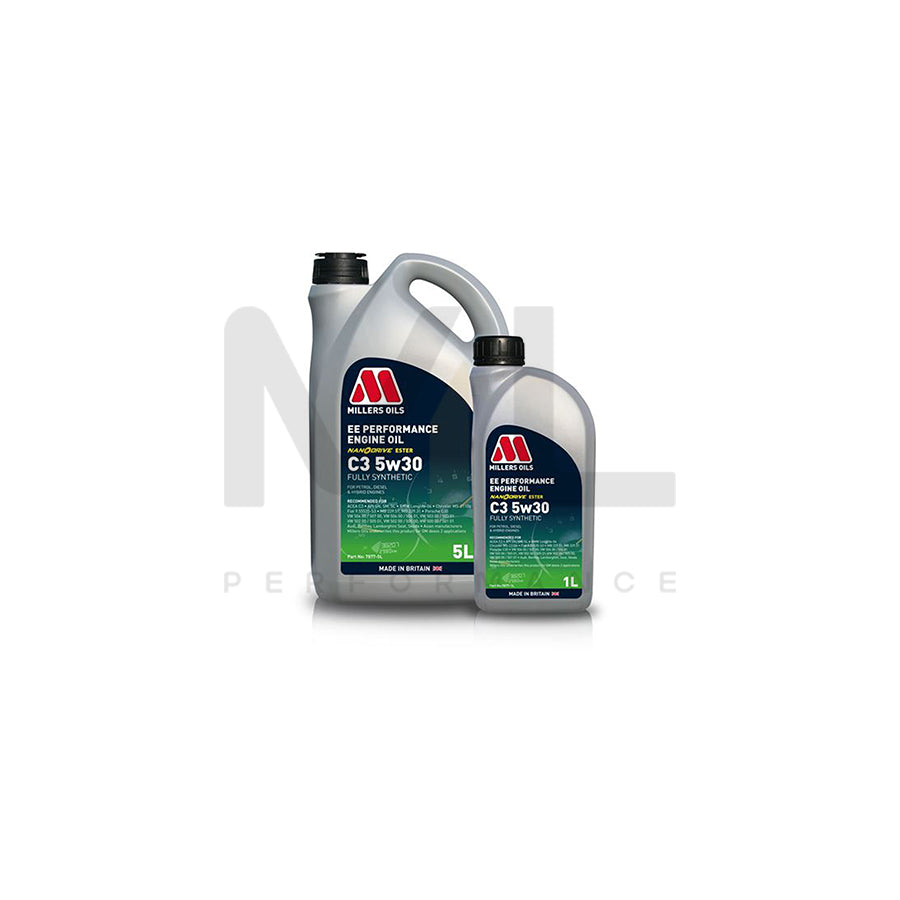 Millers Oils EE Performance C3 5W-30 Fully Synthetic Engine Oil – ML  Performance