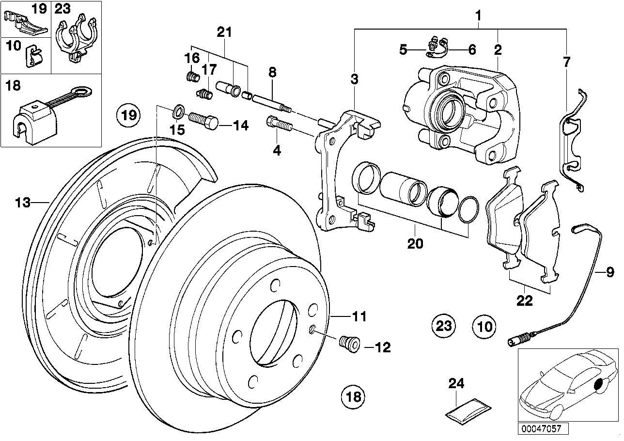 Genuine BMW 34211160396 E30 Calliper Carrier (Inc. 320is, 320i & 324d) | ML Performance UK UK Car Parts