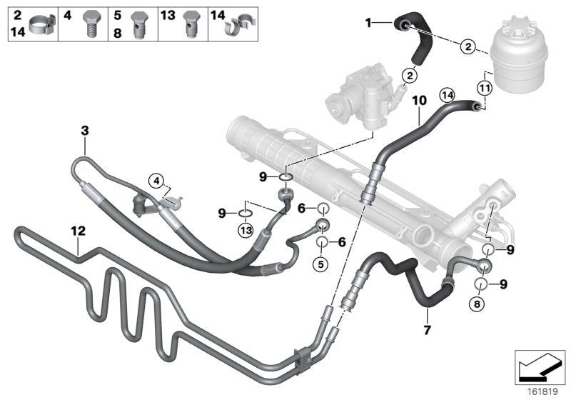 Genuine BMW 17117522052 E82 E88 E91 Power Steering Loop (Inc. X1 28iX, 320xd & 330d) | ML Performance UK UK Car Parts