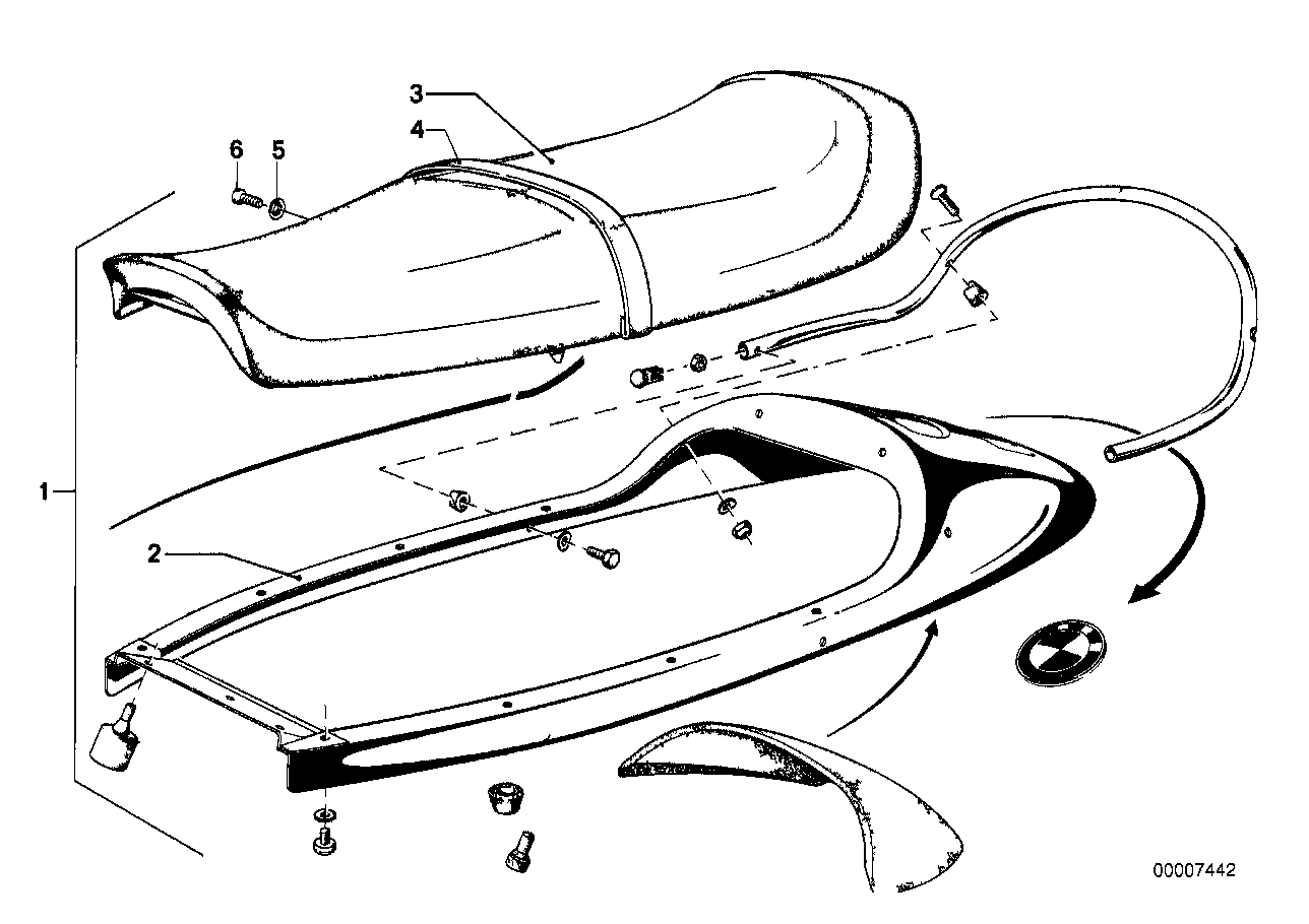 Genuine BMW 52531237834 Seat Cushion Schwarz (Inc. R 75) | ML Performance UK UK Car Parts