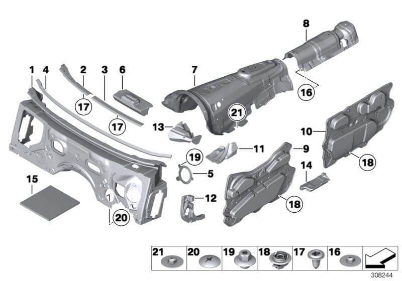 Genuine BMW 51487181377 Sound Insulating Door Rear Left (Inc. 750LiX, 740LiX & 740Li) | ML Performance UK UK Car Parts
