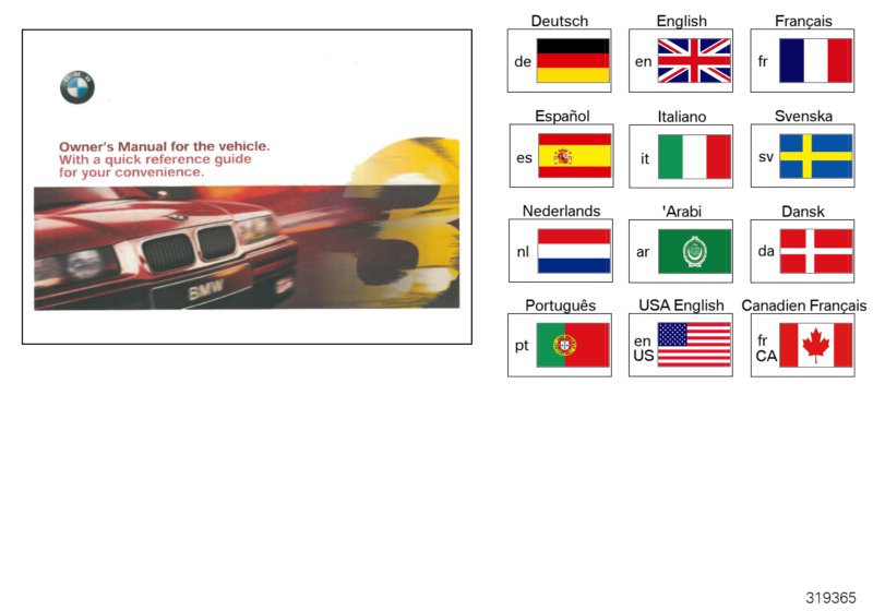 Genuine BMW 01419789271 E36 Owner's Handbook E36/2/3/4/C EN, MJ 1996 (Inc. 328i, 318is & 316i) | ML Performance UK UK Car Parts