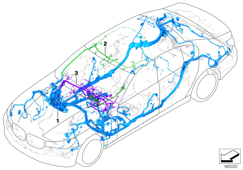 Genuine BMW 61112449611 F90 G30 Wiring Harness, I-Panel, Duplicate (Inc. 530e, 520i & 540dX) | ML Performance UK UK Car Parts