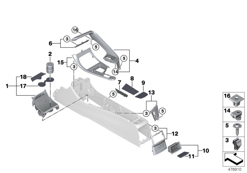 Genuine BMW 51169292532 F39 Insert Mat, Storage Compartment (Inc. X1 & X2 M35iX) | ML Performance UK UK Car Parts