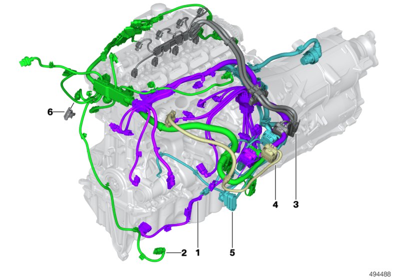 Genuine BMW 12538482370 G20 Wiring Harness, Engine Trans. Module AUT (Inc. 320i & 330i) | ML Performance UK UK Car Parts