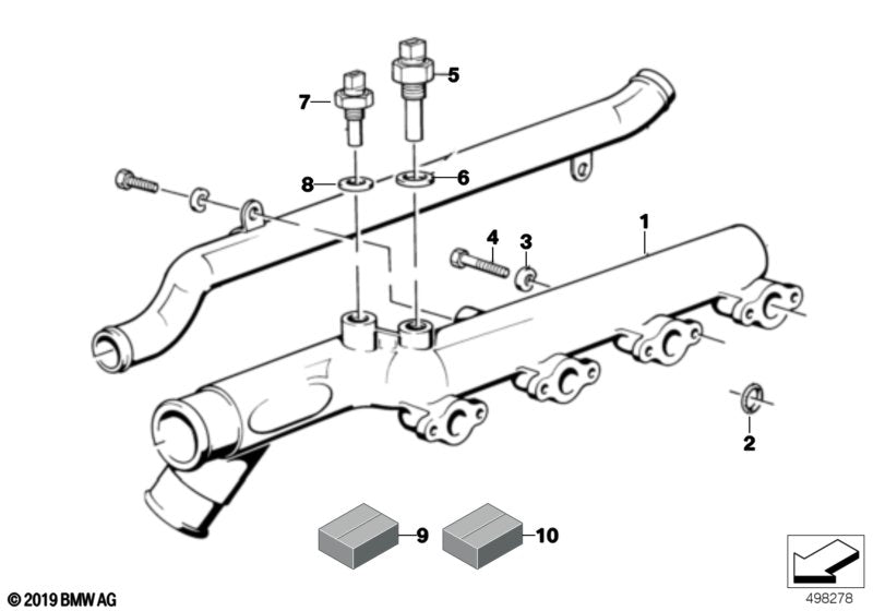 Genuine BMW 12511415245 E36 Temperature Sensor PISYSTEM (Inc. 318iS