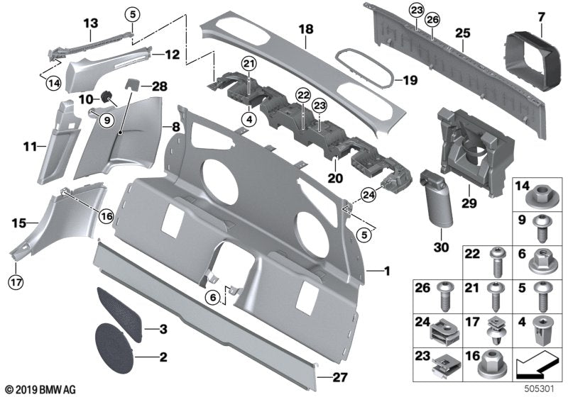 Genuine BMW 51476993697 G29 Mount Trim Panel, Left (Inc. Z4 M40i, Z4 30i & Z4 20i) | ML Performance UK UK Car Parts