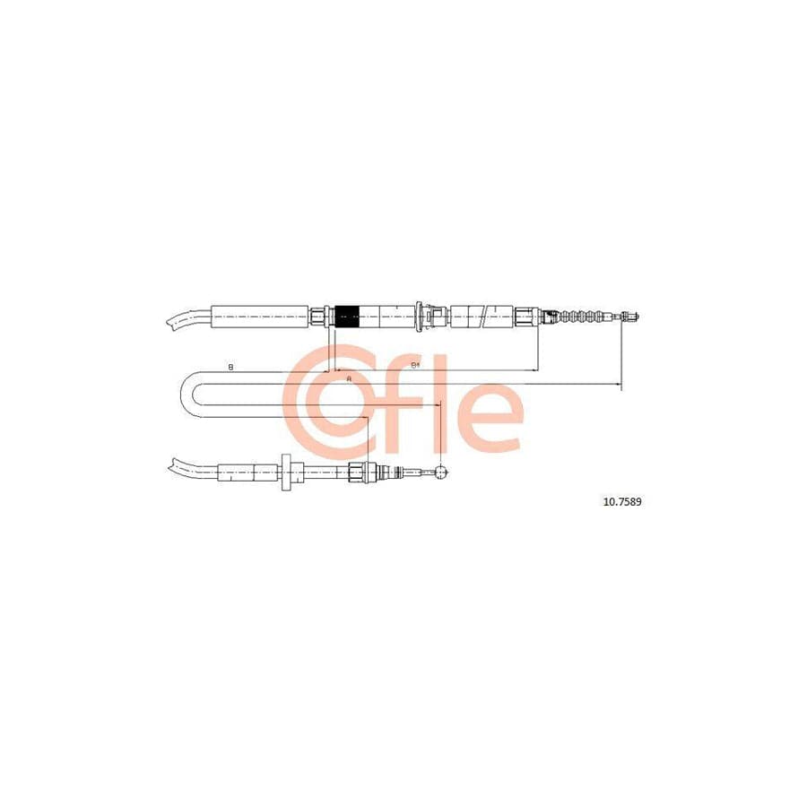 Cofle 92.10.7589 Hand Brake Cable ML Performance