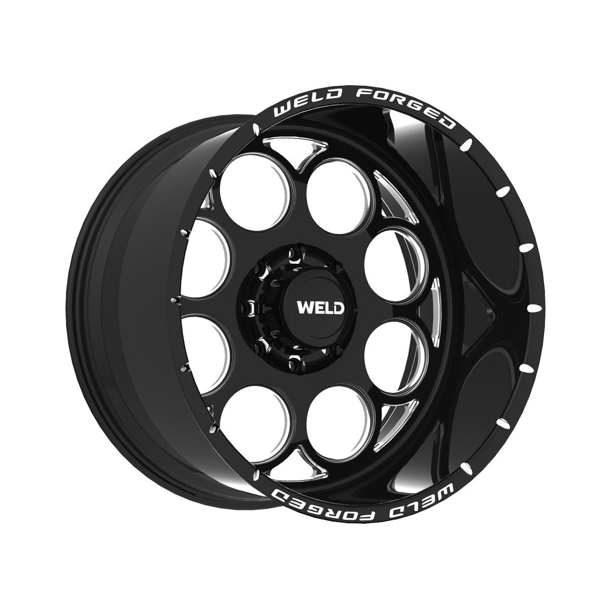 Weld W71022018BCA Redondo Xt Wheel 22x12 8x180 ET-51 BS4.5 Gloss Black & Contrast Cut