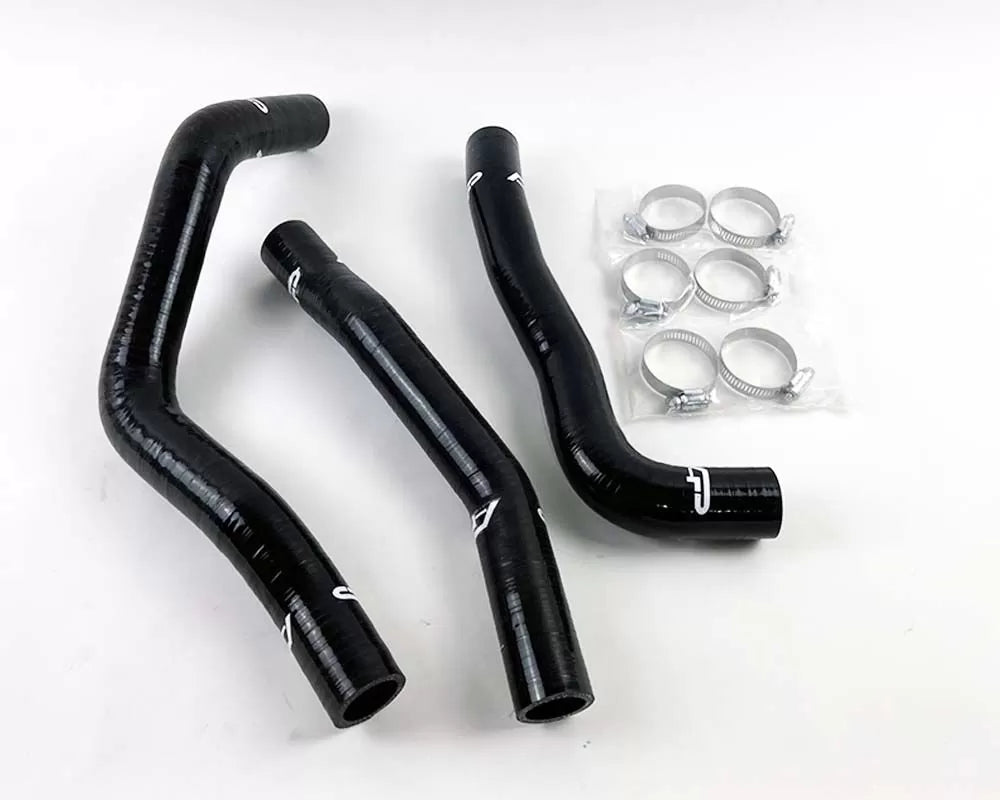 Agency Power AP-CZ4A-151BLK 3pc Silicone Radiator Hose Kit Black Mitsubishi EVO X 2008-2015 | ML Performance UK Car Parts