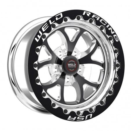 Weld 76MB7110W58F S76 Beadlock Wheel 17x11 5x115 ET-5 BS5.8 Black Center - Polished Shell