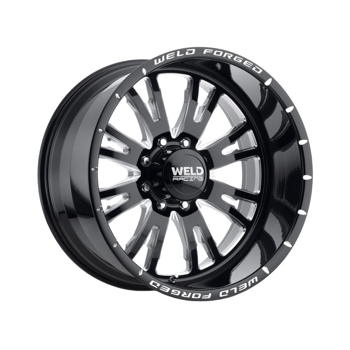 Weld W70822018BCA Slingblade Xt Wheel 22x12 8x180 ET-51 BS4.5 Gloss Black & Contrast Cut