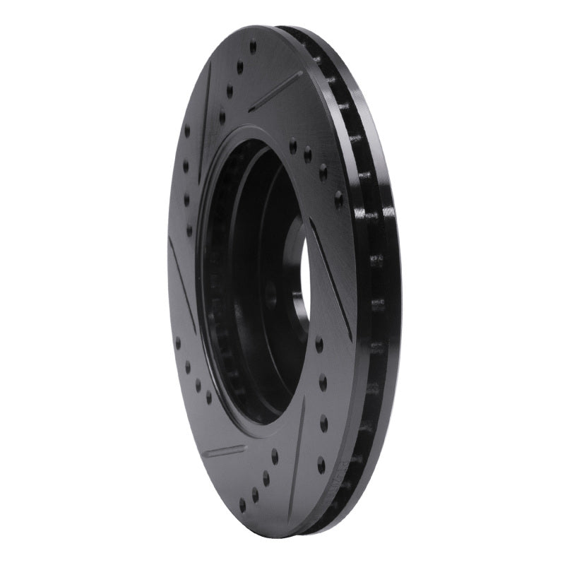 R1 Concepts R1 00-15 Ford Ikon (Mexico / Made In India) Front Right Drilled & Slotted Black Brake Rotor
