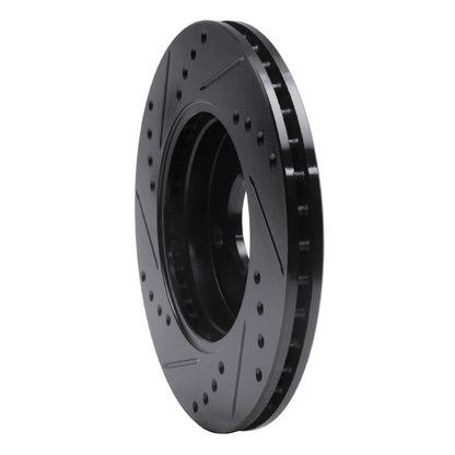 R1 Concepts R1 00-15 Ford Ikon (Mexico / Made In India) Front Right Drilled & Slotted Black Brake Rotor