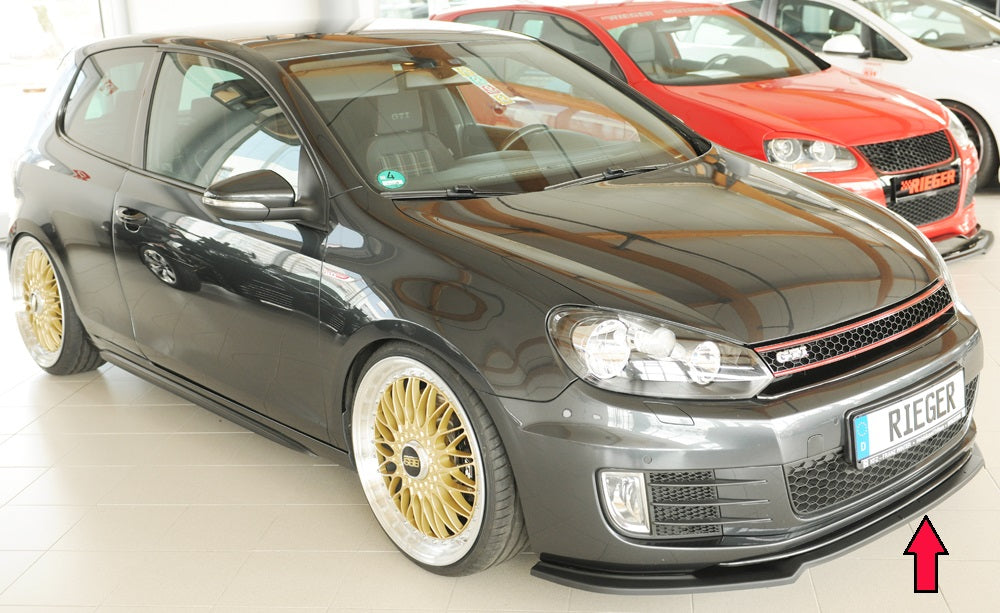 Rieger 00059528 Front Splitter Only For Gti/Gtd For Orig. Frontbumper