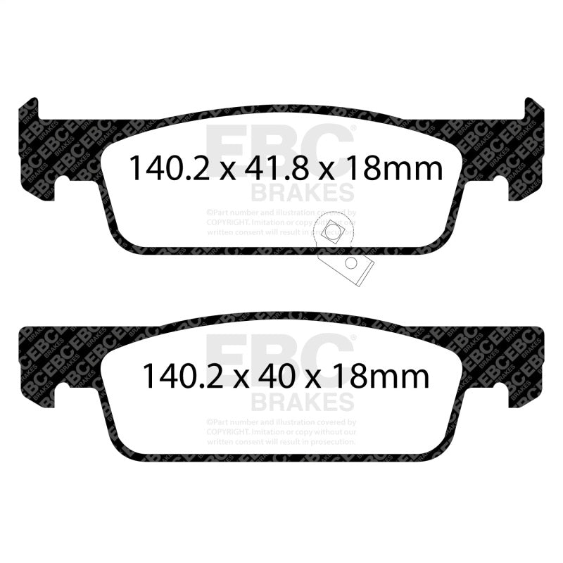 EBC 16-17 Smart Fortwo 0.9T Greenstuff Front Brake Pads