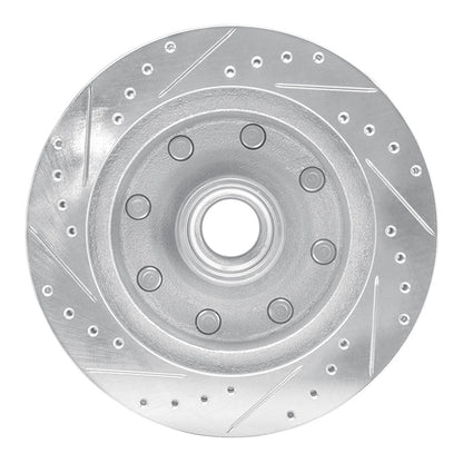 R1 Concepts R1 95-04 Ford E-350 Econoline Front Right Drilled & Slotted Silver Brake Rotor