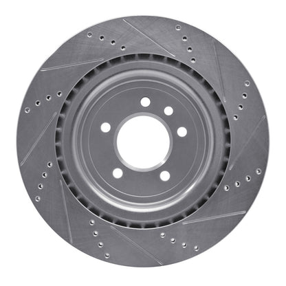 R1 Concepts R1 13-25 Land Rover Range Rover Rear Left Drilled & Slotted Silver Brake Rotor