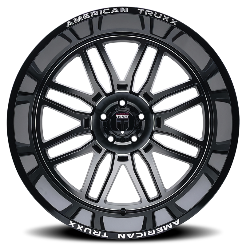 American Truxx AT1915 Restless 22x12 / 6x135 BP / -44mm Offset / 87.1mm Hub Gloss Black Milled Wheel