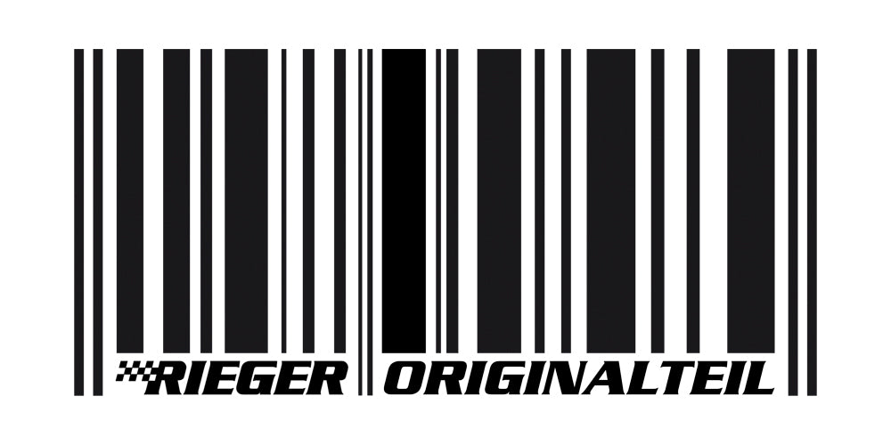 Rieger 00240362 Sticker Original Rieger Barcode Silver 20X12Cm