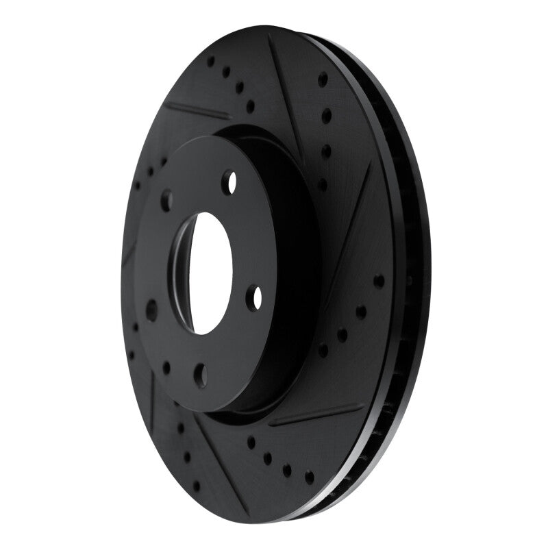 R1 Concepts R1 19-25 Mazda 3 Front Right Drilled & Slotted Black Brake Rotor