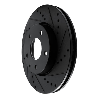R1 Concepts R1 19-25 Mazda 3 Front Right Drilled & Slotted Black Brake Rotor