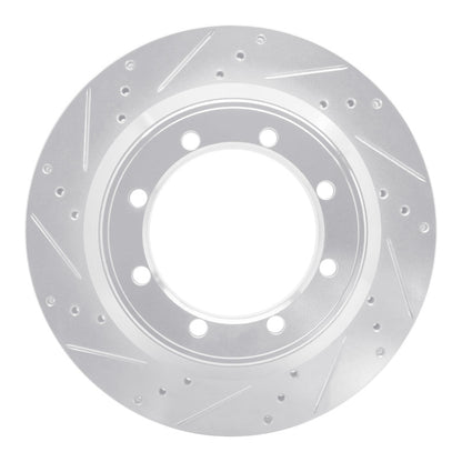 R1 Concepts R1 99-07 Ford E-350 Super Duty Rear Left Drilled & Slotted Silver Brake Rotor