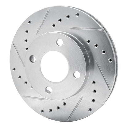 R1 Concepts R1 78-92 Audi 80 Front Left Drilled & Slotted Silver Brake Rotor