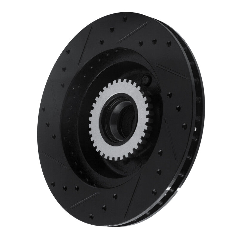 R1 Concepts R1 91-96 Buick Roadmaster Front Right Drilled & Slotted Black Brake Rotor
