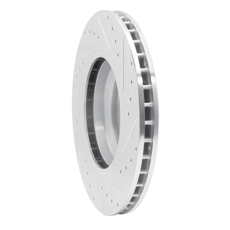 R1 Concepts R1 07-15 BMW 335XI Front Left Drilled & Slotted Silver Brake Rotor