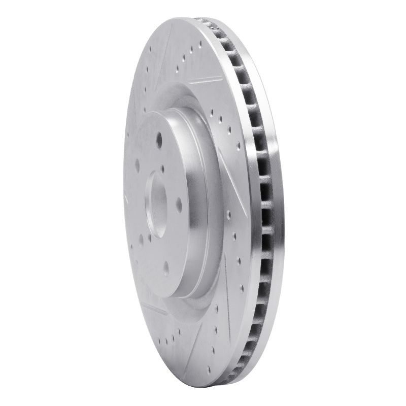 R1 Concepts R1 19-24 Subaru Forester Front Left Drilled & Slotted Silver Brake Rotor