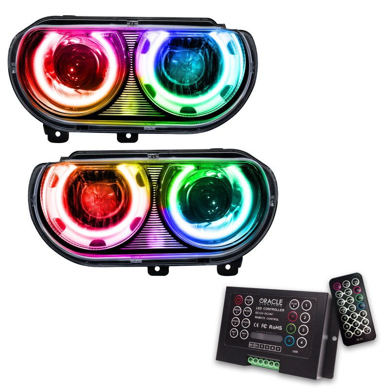 ORACLE Lighting Oracle 08-14 Dodge Challenger SMD HL (HID Style) - ColorSHIFT w/ 2.0 Controller